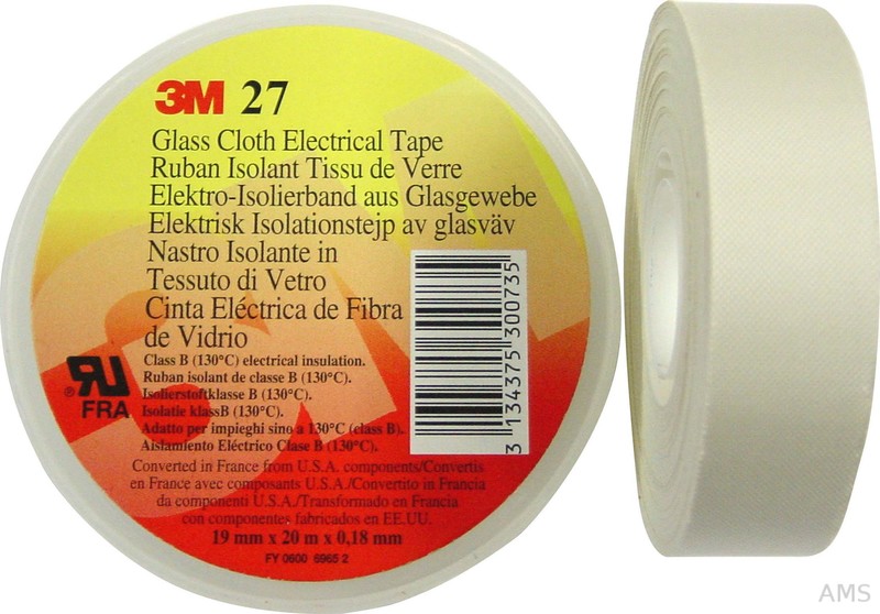 Image of 3M Glasfaser Gewebeband 19mm x 20m, weiß Scotch 27 19x20
