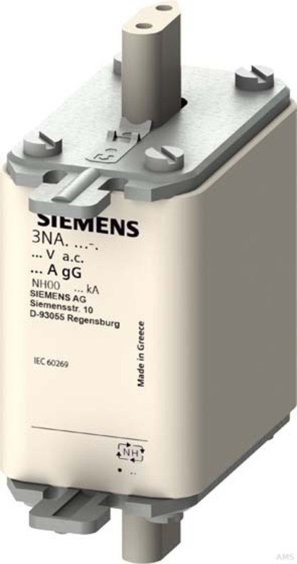 Image of Siemens NH-Sicherungseinsatz Gr. 00 63A 500VAC 3NA3822-7