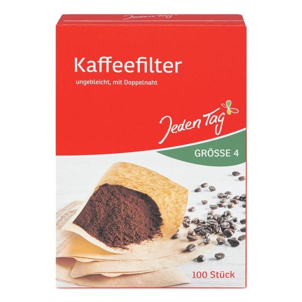 Image of 100er-Pack Kaffeefilter naturbraun, Größe 4
