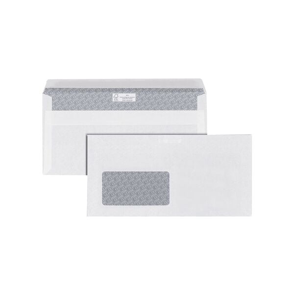 Image of 1000er-Pack Briefumschläge DIN lang mit Fenster weiß selbstklebend