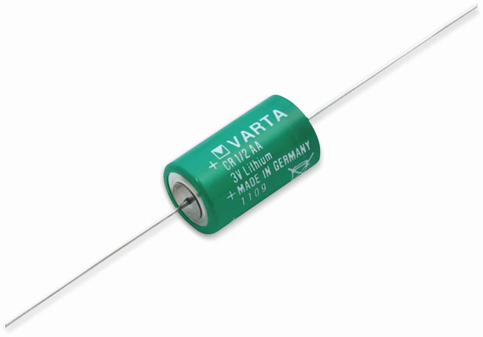 Image of VARTA Lithium-Batterie CR 1/2AA-CD, mit Axialdraht, 3 V-, 950 mAh