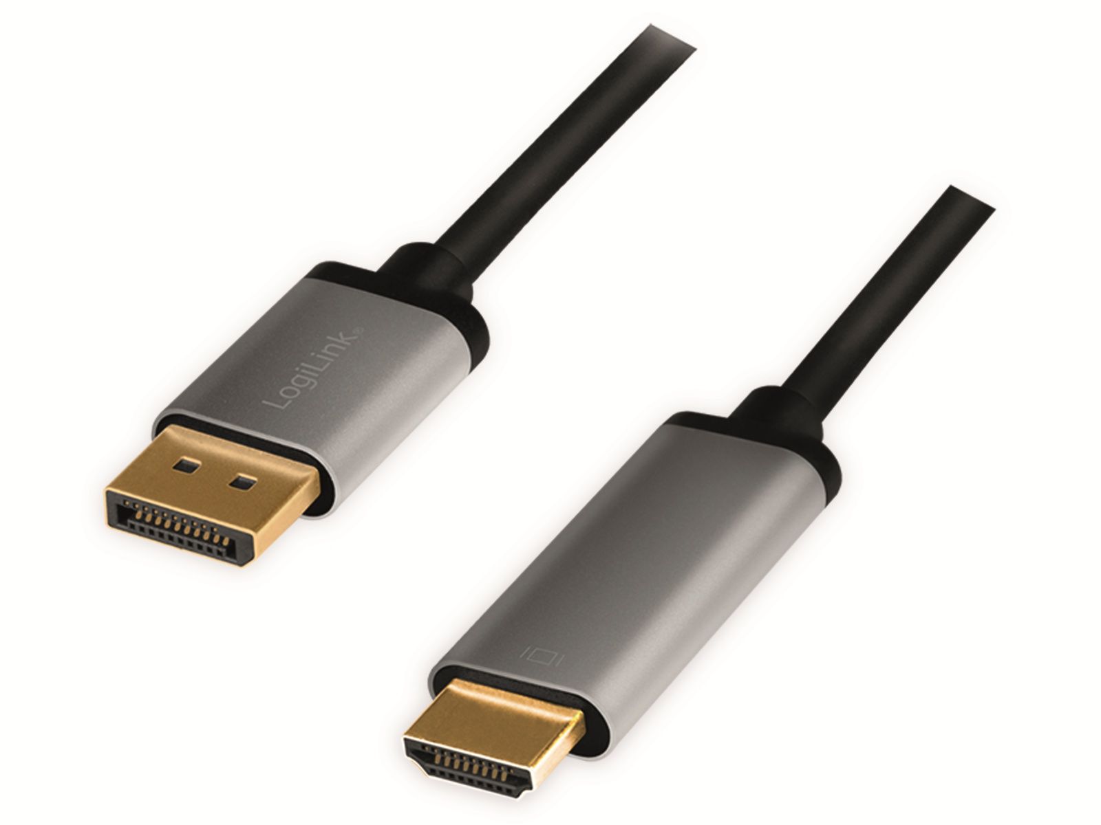 Image of LOGILINK DisplayPort-Kabel CDA0107, DisplayPort/HDMI, Alu, 4k, 2 m
