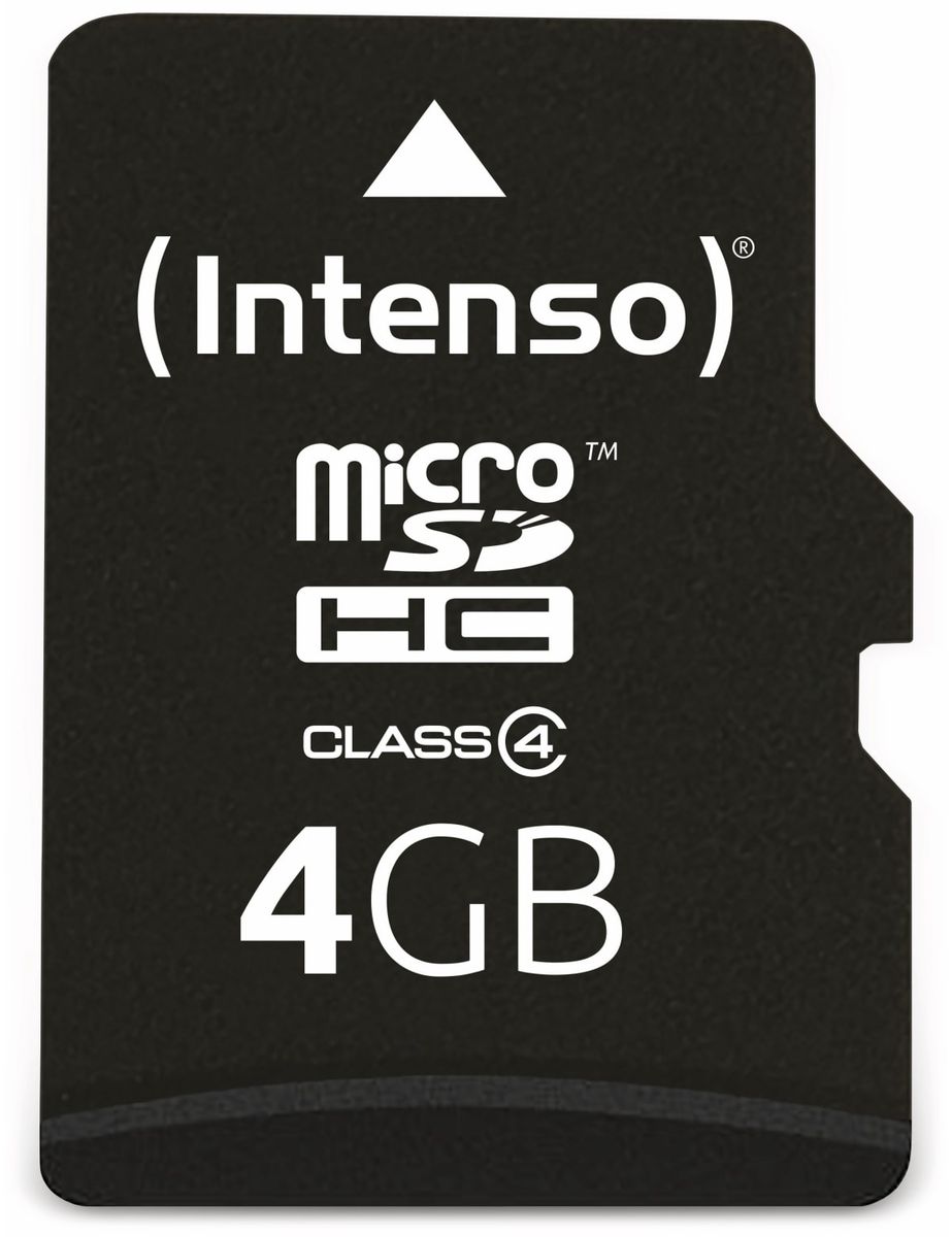 Image of INTENSO MicroSDHC Card, 4 GB,