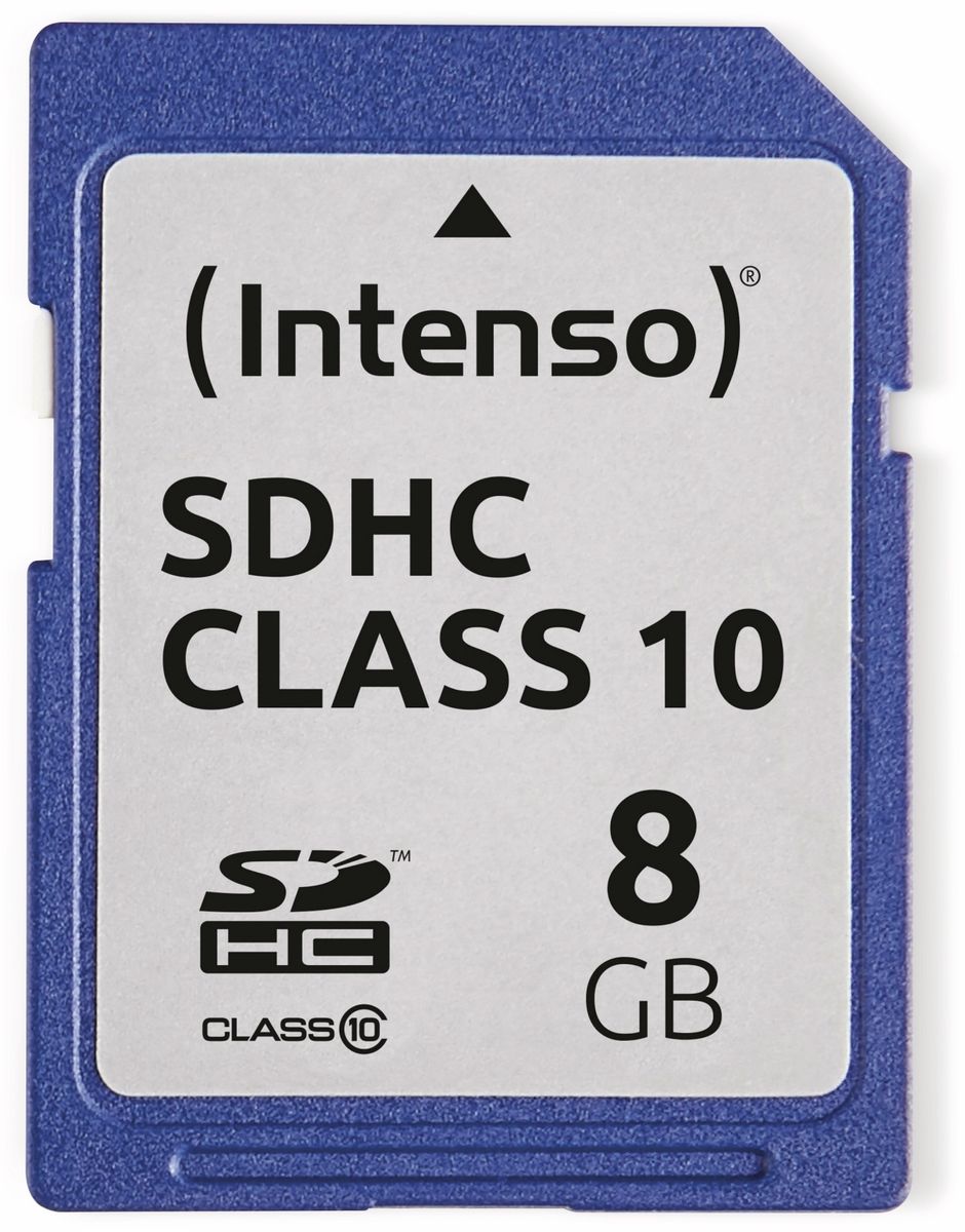 Image of INTENSO SDHC Card 3411460, 8 GB, Class 10