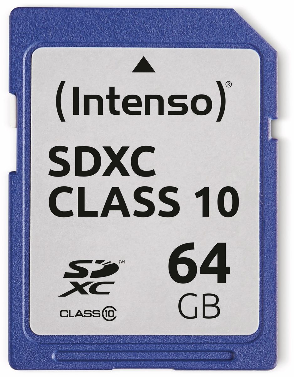 Image of INTENSO SDXC Card 3411490, 64 GB, Class 10