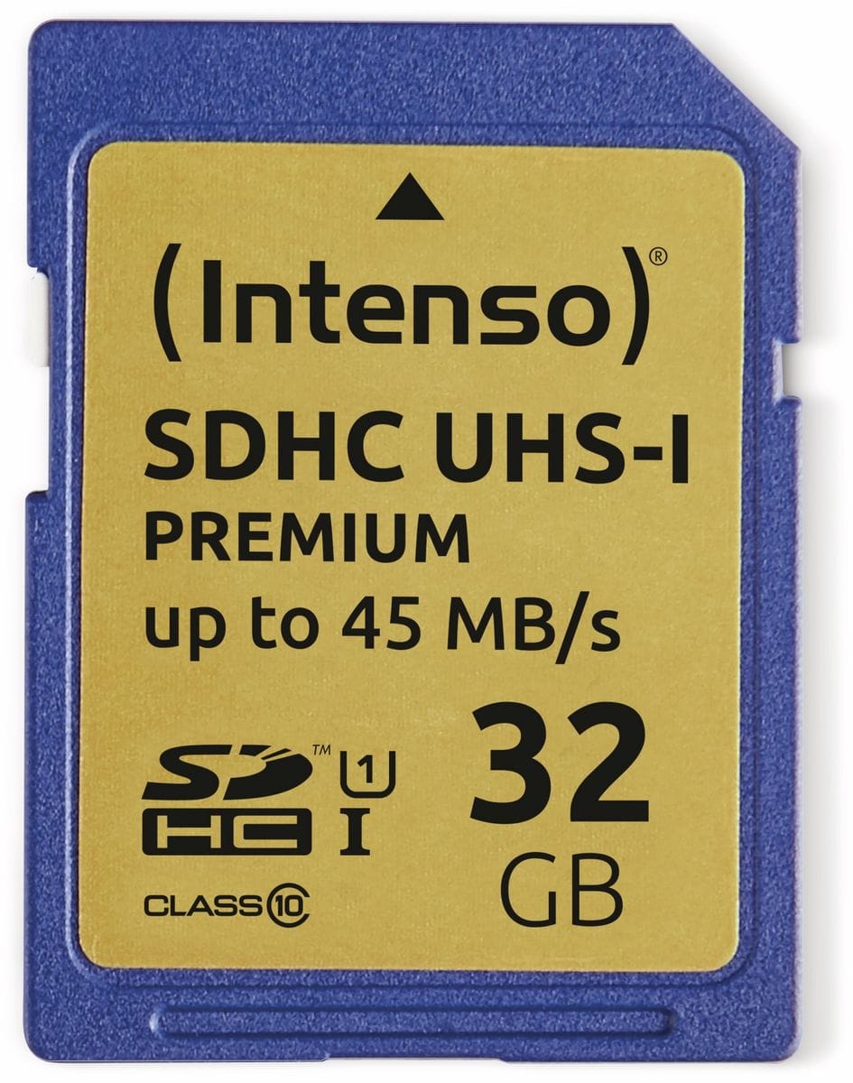 Image of INTENSO SDHC Card 3421480, 32 GB, Class 10, UHS-I