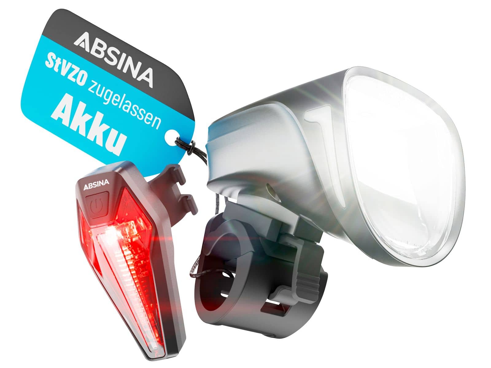 Image of ABSINA Fahrrad-Beleuchtungsset Comfort Plus, wiederaufladbar