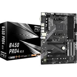 Image of ASRock B450 PRO4 R2.0 (AM4) Mainboard Sockel (PC) AMD AM4 Formfaktor (Details) ATX Mainboard-Chipsatz AMD® B450