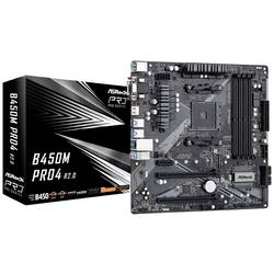 Image of ASRock B450M Pro4 R2.0 Mainboard Sockel (PC) AMD AM4 Formfaktor (Details) Micro-ATX Mainboard-Chipsatz AMD® B450