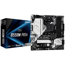 Image of ASRock B550M Pro4 Mainboard Sockel (PC) AMD AM4 Formfaktor (Details) Micro-ATX Mainboard-Chipsatz AMD® B550