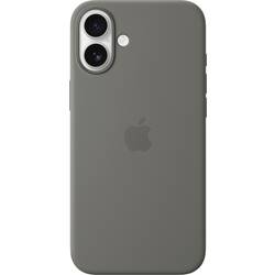 Image of Apple Silicone Case Silikon Case Apple iPhone 16 Plus Stein-Grau Stoßfest, Induktives Laden