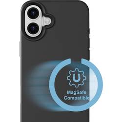 Image of 4Smarts Silicone Case Cupertino Backcover Apple iPhone 16 Schwarz Induktives Laden