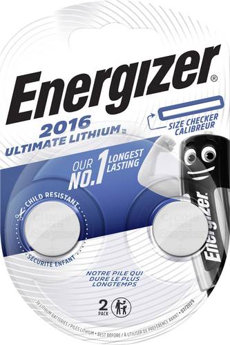 Image of Energizer Knopfzelle CR 2016 3V 2 St. 100 mAh Lithium Ultimate 2016
