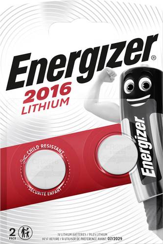 Image of Energizer Knopfzelle CR 2016 3V 2 St. 90 mAh Lithium CR2016