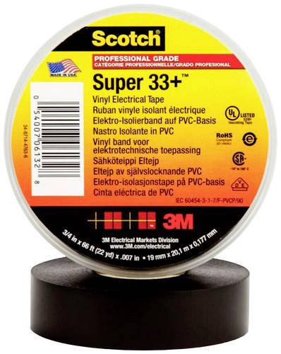 Image of 3M SUPER33+-19X20 Isolierband Scotch® Schwarz (L x B) 20m x 19mm 1St.