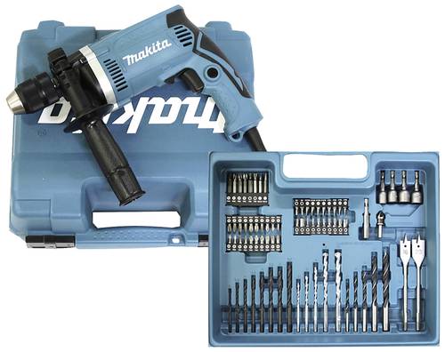 Image of Makita 1-Gang-Schlagbohrmaschine 710W mit Zubehör, inkl. Koffer