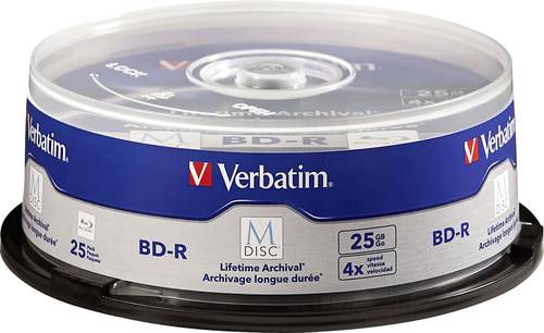 Image of Verbatim 98909 M-DISC Blu-ray Rohling 25GB 25 St. Spindel