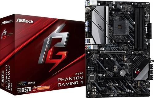 Image of ASRock X570 Phantom Gaming 4 Mainboard Sockel (PC) AMD AM4 Formfaktor (Details) ATX Mainboard-Chipsa