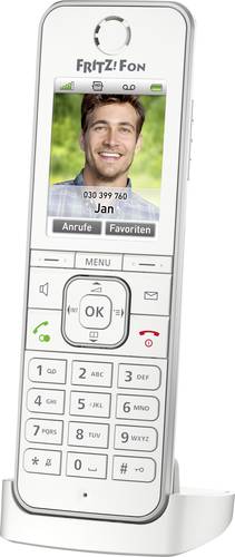 Image of AVM FRITZ!Fon C6 Schnurloses Telefon VoIP Anrufbeantworter, Babyphone, Freisprechen, PIN Code LC-Dis