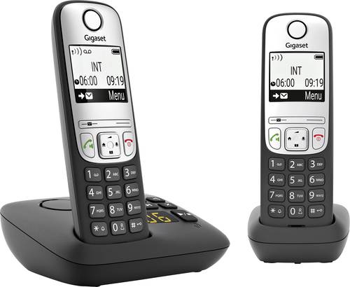 Image of Gigaset A690A Duo DECT Schnurloses Telefon analog Freisprechen, mit Basis, Wahlwiederholung Schwarz