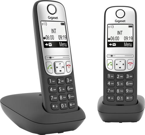 Image of Gigaset A690 Duo DECT Schnurloses Telefon analog Freisprechen, mit Basis, Wahlwiederholung Schwarz