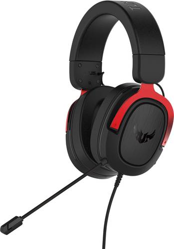 Image of Asus TUF H3 Gaming Over Ear Headset kabelgebunden 7.1 Surround Schwarz, Rot Lautstärkeregelung, Mik