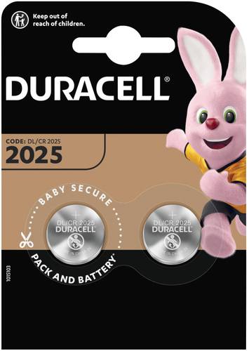 Image of Duracell Knopfzelle CR 2025 3V 2 St. 165 mAh Lithium Elektro 2025
