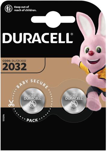 Image of Duracell Knopfzelle CR 2032 3V 2 St. 220 mAh Lithium Elektro 2032