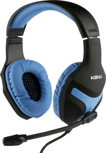 Image of Konix Nemesis Headset Gaming Over Ear Headset kabelgebunden Stereo Schwarz-Blau