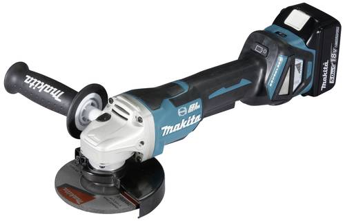 Image of Makita DGA517RTJ Akku-Winkelschleifer 125mm inkl. 2. Akku, inkl. Ladegerät 18V 5Ah