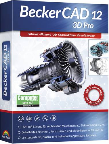 Image of Markt & Technik 80862 BeckerCAD 12 3D PRO Vollversion, 1 Lizenz Windows CAD-Software