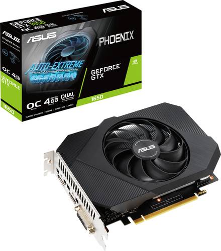 Image of Asus Grafikkarte Nvidia GeForce GTX1650 Phoenix Overclocked 4GB GDDR6-RAM PCIe x16 HDMI®, DVI, Disp