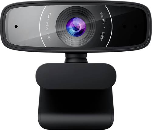 Image of Asus C3 Full HD-Webcam 1920 x 1080 Pixel Klemm-Halterung