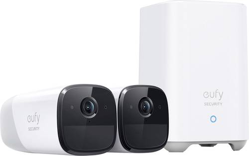 Image of Anker Eufy eufyCam 2 Pro - Netzwerk-Überwachungskamera - Außenbereich, Innenbereich - wetterfest - Farbe (Tag&Nacht) - Audio - drahtlos - Wi-Fi - Wi-Fi - mit Eufy HomeBase 2 (Packung mit 2) (T88513D1)