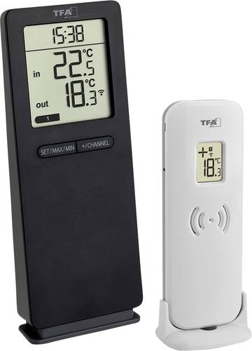 Image of TFA Dostmann Funk-Thermometer LOGOneo Funk-Thermometer digital Schwarz