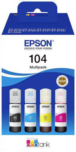 Image of Epson C13T00P640 104 EcoTank Multipack Nachfülltinte Passend für Geräte des Herstellers: Epson Sc