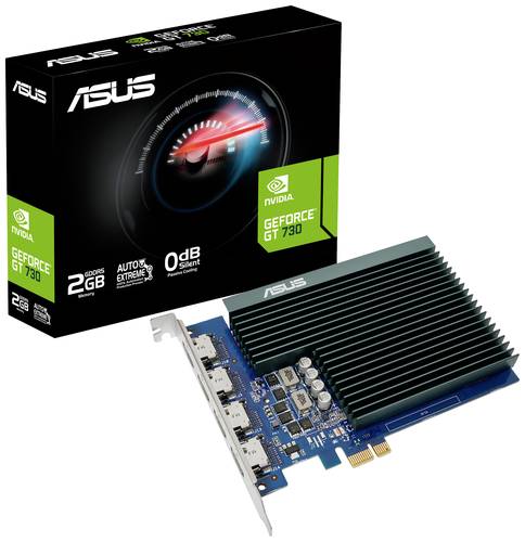 Image of Asus Grafikkarte Nvidia GeForce GT730 2GB GDDR5-RAM 4 x HDMI® Passiv gekühlt PCIe x1