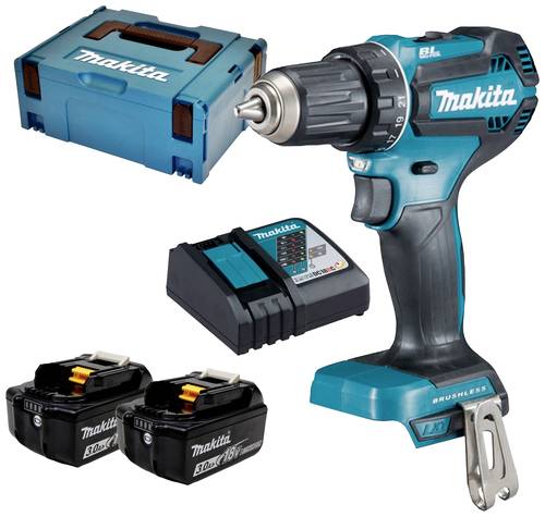 Image of Makita DDF485RFJ Akku-Bohrschrauber 18V 3Ah Li-Ion inkl. 2. Akku, inkl. Koffer, inkl. Ladegerät