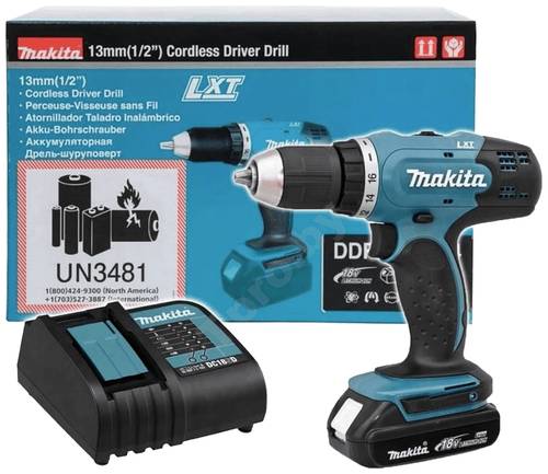 Image of Makita DDF453SYX5 DDF453SYX5 Akku-Bohrschrauber 18V 1.5Ah Li-Ion inkl. Akku, inkl. Ladegerät