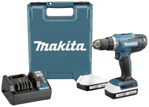 Image of Makita DF488D002 Akku-Bohrschrauber 18V 1.5Ah Li-Ion inkl. 2. Akku, inkl. Ladegerät, inkl. Koffer