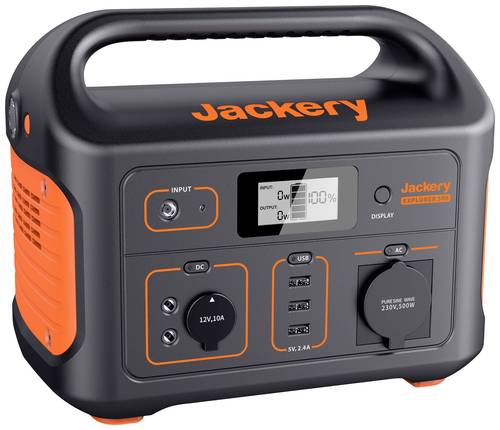 Image of Jackery Explorer 500 Powerstation Li-Ion Schwarz, Orange mit Laderegler