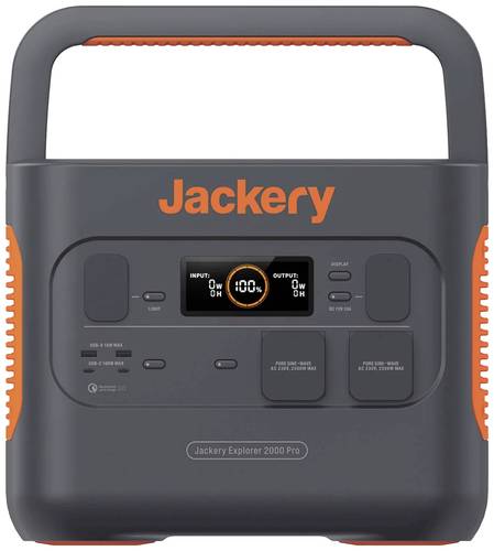 Image of Jackery Explorer 2000 Pro Powerstation Li-Ion Schwarz, Orange mit Laderegler