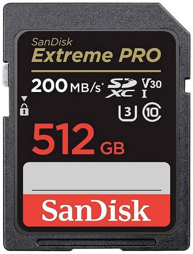 Image of SanDisk Extreme PRO SDXC-Karte 512GB Class 10 UHS-I stoßsicher, Wasserdicht