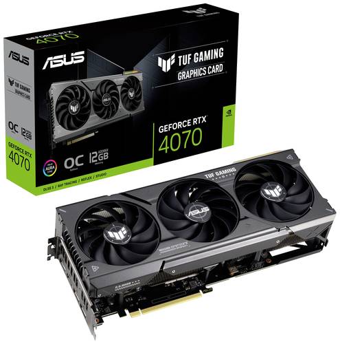 Image of Asus Grafikkarte Nvidia GeForce RTX 4070 Overclocked 12GB GDDR6X-RAM HDMI®, DisplayPort Übertaktet