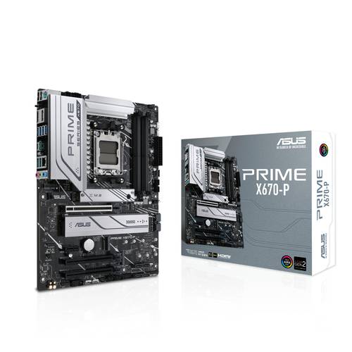 Image of Asus PRIME X670-P Mainboard Sockel (PC) AMD AM5 Formfaktor (Details) ATX Mainboard-Chipsatz AMD® X6