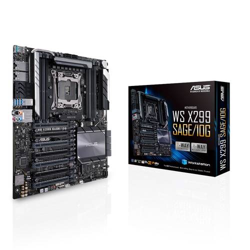 Image of Asus WS X299 SAGE/10G Mainboard Sockel (PC) Intel® 2066 Formfaktor (Details) SSI CEB Mainboard-Chip