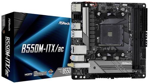 Image of ASRock B550M-ITX/ac Mainboard Sockel (PC) AMD AM4 Formfaktor (Details) Mini-ITX Mainboard-Chipsatz A