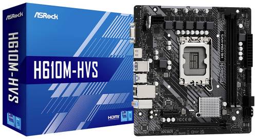 Image of ASRock H610M-HVS Mainboard Sockel (PC) Intel® 1700 Formfaktor (Details) Micro-ATX Mainboard-Chipsat