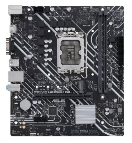 Image of Asus PRIME H610M-K D4 Mainboard Sockel (PC) Intel® 1700 Formfaktor (Details) Micro-ATX Mainboard-Ch