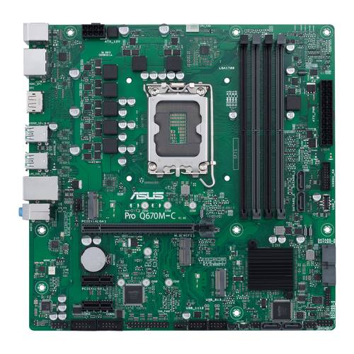 Image of Asus PRO Q670M-C-CSM Mainboard Sockel (PC) Intel® 1700 Formfaktor (Details) Micro-ATX Mainboard-Chi